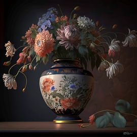 Still life with flowers. by Gelissen Artworks