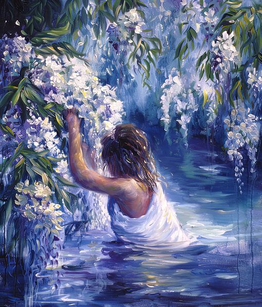 femme au bord de l'eau par Egon Zitter