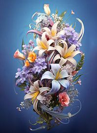 Bouquet of beautiful flowers by Rene Ladenius Digital Art