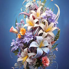 Bouquet de belles fleurs sur Rene Ladenius Digital Art