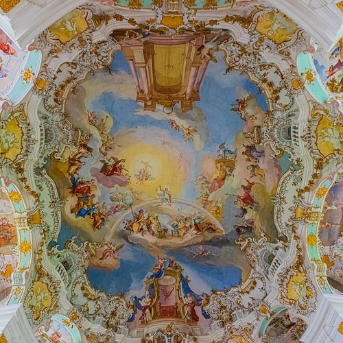 Interieur van de Wieskirche