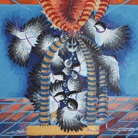Tröpfchen Chickadees von Irina Corduban