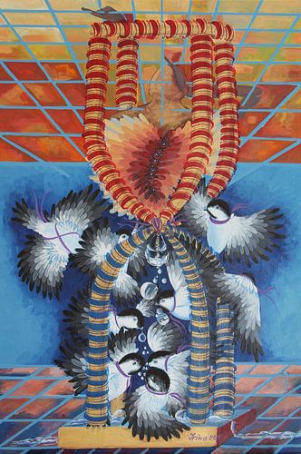 Droplets Chickadees by Irina Corduban