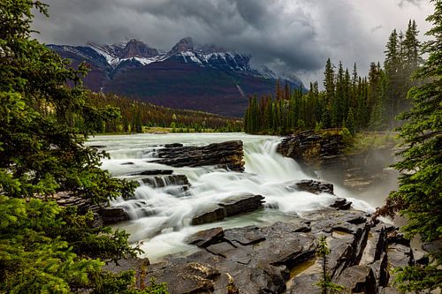 The Athabasca Falls in Canada
