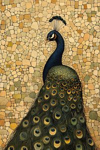 Pfau mit bunten Federn
