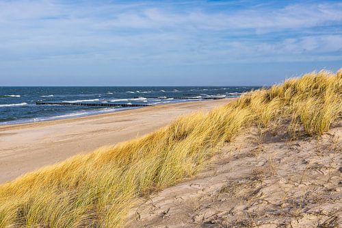 Strand aan de Oostzeekust in Graal Müritz