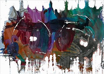 Colorful / Frühlingsfarben - Abstrakte Malerei von Rudi Eckerle