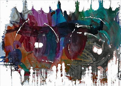 Colorful / Frühlingsfarben - Abstrakte Malerei von Rudi Eckerle von Rudi Eckerle