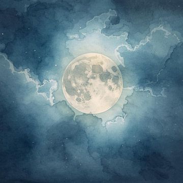 Der scheue Mond Gemälde von ComfortQ