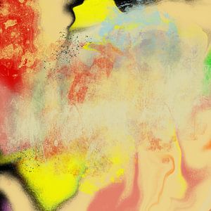 Abstrakt modern in gelb orange Tönen minimalistisch- Symphonie der Freude - warme lebendige Farben des Sommers