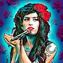 Pop Art Kunstwerk van Amy Winehouse van Martin Melis thumbnail
