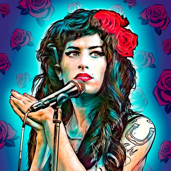 Amy Winehouse Pop Art Canvas – MelTy Art
