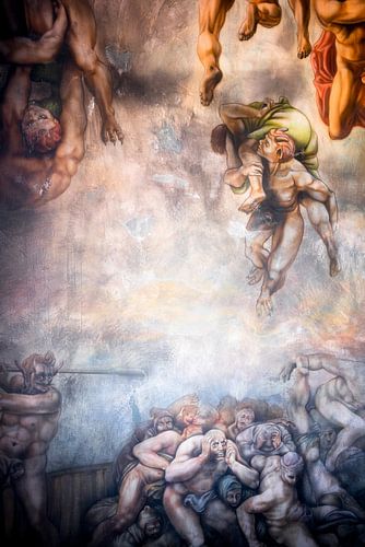 La peinture en décomposition.