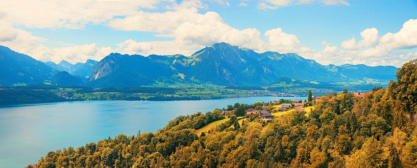 lake view from tourist resort Sigriswil, Thunersee and Bernese A by SusaZoom