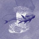 Delfter Blau-Loricaria-Fisch von Jadzia Klimkiewicz Miniaturansicht