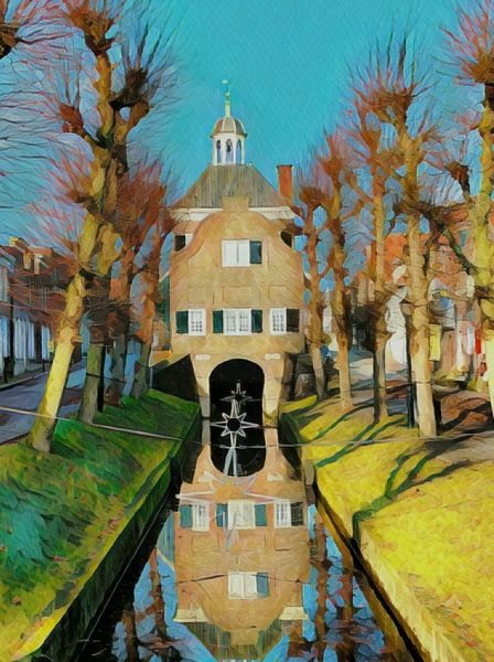 Hôtel de ville sous le soleil d'hiver par Sem van Gemeren