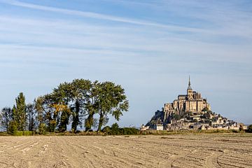 Mont Saint - Michel Gezien vanaf het vaste land van Paul Veen