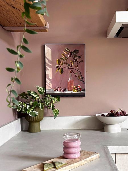Still life with figs in soft colours