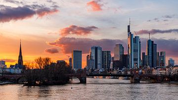 De skyline van Frankfurt am Main van Roland Brack