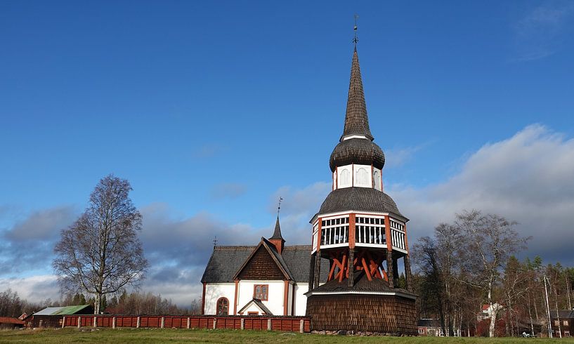 Gamla kyrka, the old church of Älvros in Sweden by Aagje de Jong