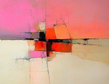 Zeitgenössisch Abstrakt | Modern Rosa Abstraktion