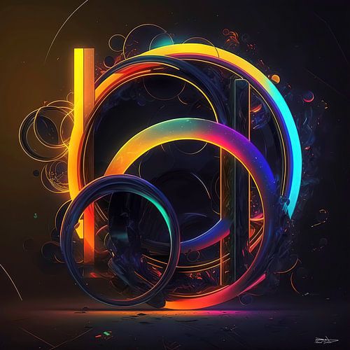 abstract neon art