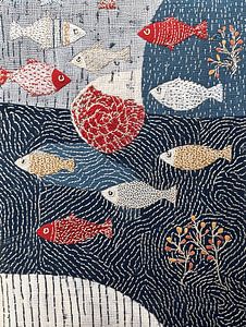 Mit Sashiko-Stickerei und Wabi-Sabi-Ästhetik