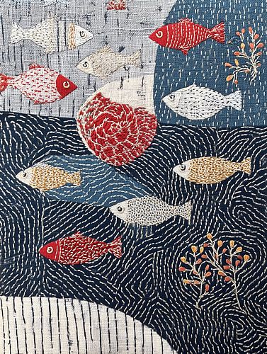 Broderie sashiko et esthétique wabi-sabi