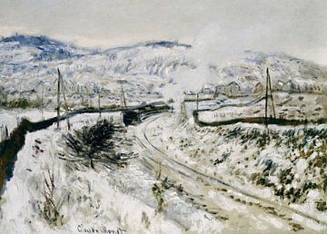 Claude Monet,Training in the snow at Argenteuil