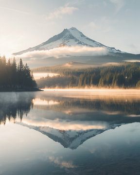 Helderheid bij Trillium Lake van fernlichtsicht