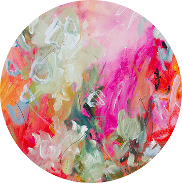 Slice of Art - kleurrijk abstract schilderij van Qeimoy