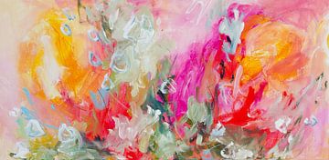 Slice of Art - colorful abstract painting by Qeimoy
