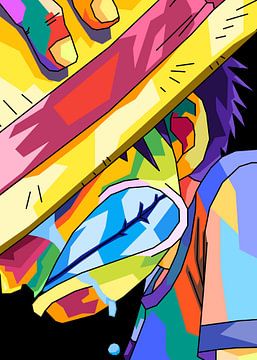 Luffy huilt wpap pop art van IHSANUDDIN .