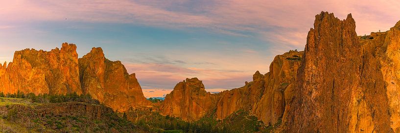 Panorama des Smith Rock State Park, Oregon von Henk Meijer Photography