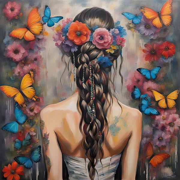 Floral Portrait No. 23.64 by Eye catching paintings
