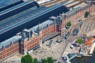 Luftaufnahme Hauptbahnhof Amsterdam von Anton de Zeeuw Miniaturansicht