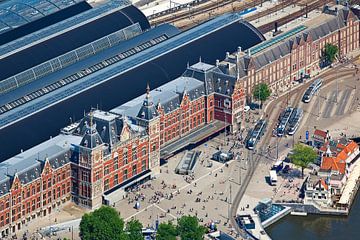 Luftaufnahme Hauptbahnhof Amsterdam von Anton de Zeeuw
