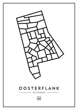 Oosterflank  - Rotterdam van Muurmap - Jouw Favorite stad of wijk aan de muur