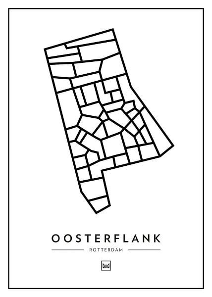 Oosterflank  - Rotterdam van Muurmap - Jouw Favorite stad of wijk aan de muur