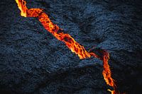 Cracked lava rock