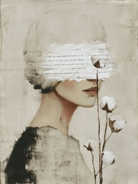 Japandi Portrait of Stillness van Japandi Art Studio