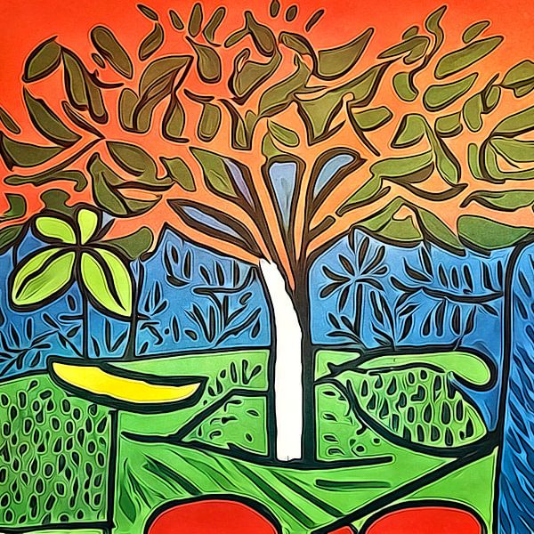 Oogsttijd geïnspireerd door matisse van zam art