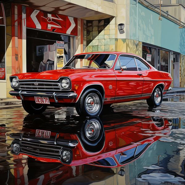 Oldtimer rot ford capri 03 von Ellen Reografie