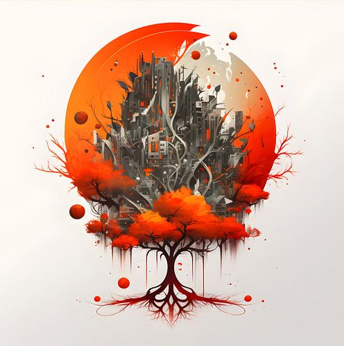 Heartshaped city tree