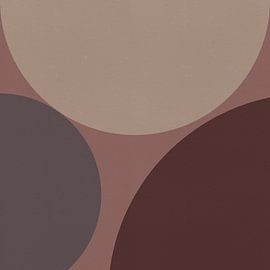Moderne abstrakte Kunst. Geometrische Formen in Rosa, Taupe, Braun, Beige VII von Dina Dankers