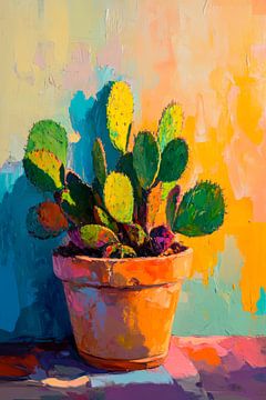 Cactus in kleur van Poster Art Shop