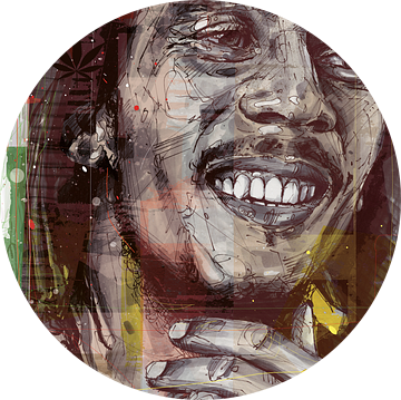 Bob Marley illustratie van Jos Hoppenbrouwers