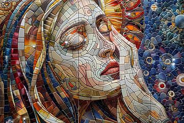 woman in mosaic by Egon Zitter