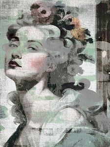 Modernes abstraktes Portrait in sanften Farben