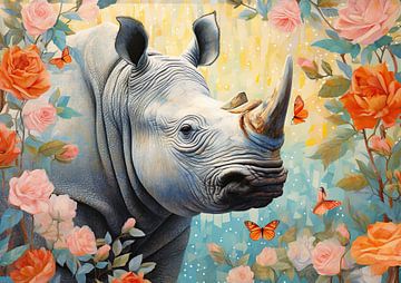 Blooming Wildlife | Wildlife Art sur De Mooiste Kunst